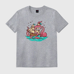 Мужская футболка Парусник и осьминог