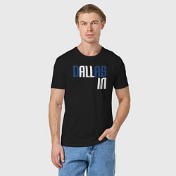 Футболка хлопковая мужская Dallas in, цвет: черный — фото 2
