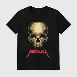 Футболка хлопковая мужская Metallica - skull with fangs, цвет: черный