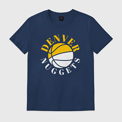 Футболка хлопковая мужская Denver Nuggets sport, цвет: тёмно-синий