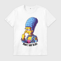 Мужская футболка Marge Simpson - punks not dead motto