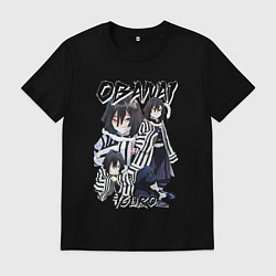 Мужская футболка Клинок рассекающий демонов Obanai Iguro