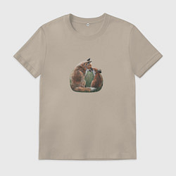 Мужская футболка Лиса и лисёнок