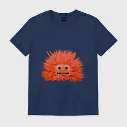 Футболка хлопковая мужская Fluffy monster orange, цвет: тёмно-синий
