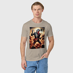 Футболка хлопковая мужская Mick Jagger - Rolling Stones, цвет: миндальный — фото 2