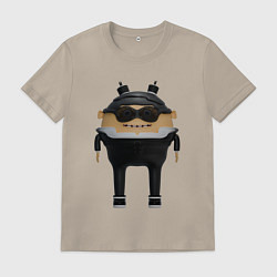 Мужская футболка Cartoon agent female in black suit