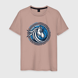 Футболка хлопковая мужская Mavericks NBA, цвет: пыльно-розовый