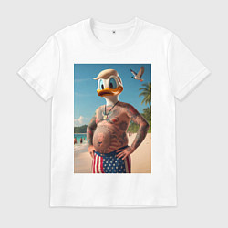 Мужская футболка Donald Duck-Trump on a Florida beach