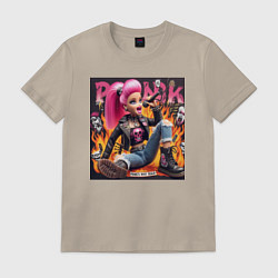 Мужская футболка Barbie singer - punks not dead