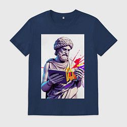 Мужская футболка Античная статуя и граффити