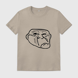 Мужская футболка Тролл фейс недовольный мем