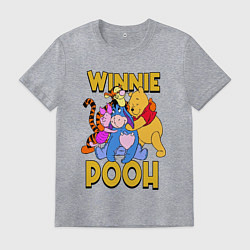 Мужская футболка Winnie Pooh hugs