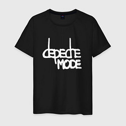 Футболка хлопковая мужская Depeche Mode - exciter logo, цвет: черный