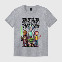 Мужская футболка Yoda and Chewbacca are friends of Rick and Morty -