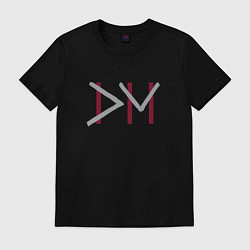 Футболка хлопковая мужская Depeche Mode - videos logo, цвет: черный