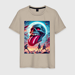 Мужская футболка Rolling Stones - skull transformation