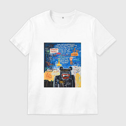 Мужская футболка Ярко синее граффити с медведем