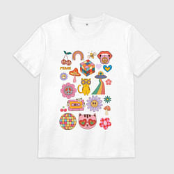 Мужская футболка Ретро коллаж яркие картинки