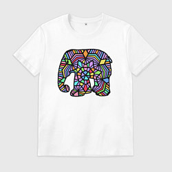 Мужская футболка Цветной слоник