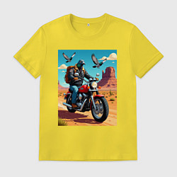 Мужская футболка Голубь байкер