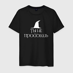 Футболка хлопковая мужская Ты не пройдешь The lord of the rings, цвет: черный