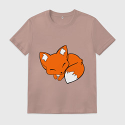 Мужская футболка Спящий лисёнок