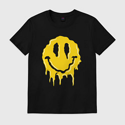 Футболка хлопковая мужская Dripping smile, цвет: черный