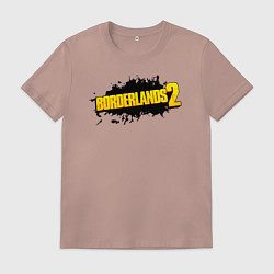 Футболка хлопковая мужская Borderlands 2, цвет: пыльно-розовый