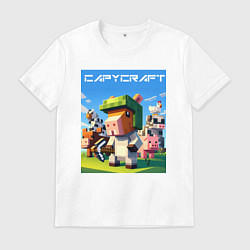 Мужская футболка Capycraft - collaboration ai art