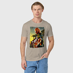 Футболка хлопковая мужская Max Payne, цвет: миндальный — фото 2