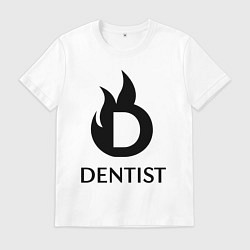 Мужская футболка Пламенная D стоматолог