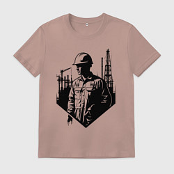 Мужская футболка Промышленный труд нефтяника