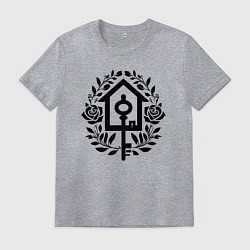 Мужская футболка Ключ к дому и цветы
