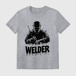 Футболка хлопковая мужская Газосварщик, цвет: меланж