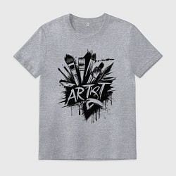 Мужская футболка Художник букет из кистей