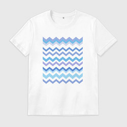 Мужская футболка Зигзаги - волны