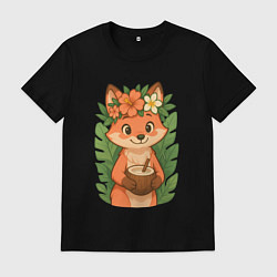 Мужская футболка Тропическая лисичка