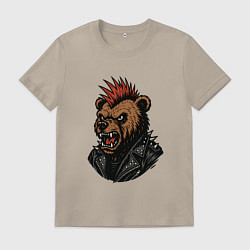 Мужская футболка Медведь панк