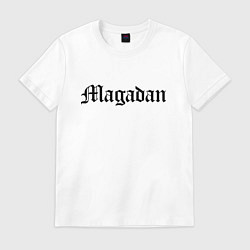 Футболка хлопковая мужская Magadan - Russia, цвет: белый