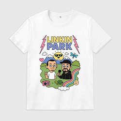 Мужская футболка Линкин Парк, мультяшный стиль