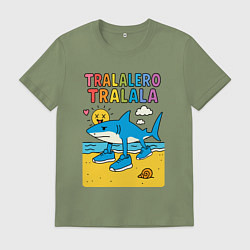 Мужская футболка Тралалеро Тралала на пляже