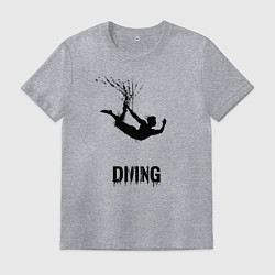 Мужская футболка Diving прыжки в воду