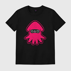 Футболка хлопковая мужская Squid, цвет: черный