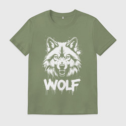 Мужская футболка Яростный волк