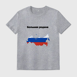 Футболка хлопковая мужская Большая родина, цвет: меланж
