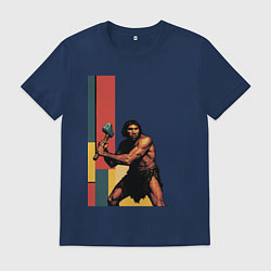 Мужская футболка Поп-арт неандерталец