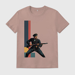 Мужская футболка Поп-арт, белогвардеец