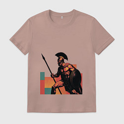 Мужская футболка Спартанец поп-арт
