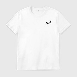 Футболка хлопковая мужская Три буквы: чёрные, цвет: белый