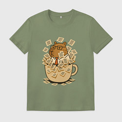 Мужская футболка Менеджер капибара в кружке